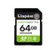 Kingston paměťová karta 64GB Canvas Select Plus Gen 3 SDXC 150R U1 UHS-I C10 V10