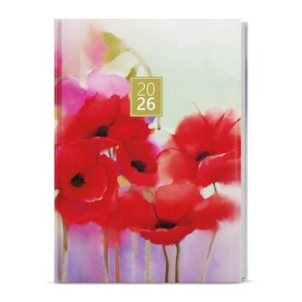 Týdenní diář 2026 Lamino - A5, Máky