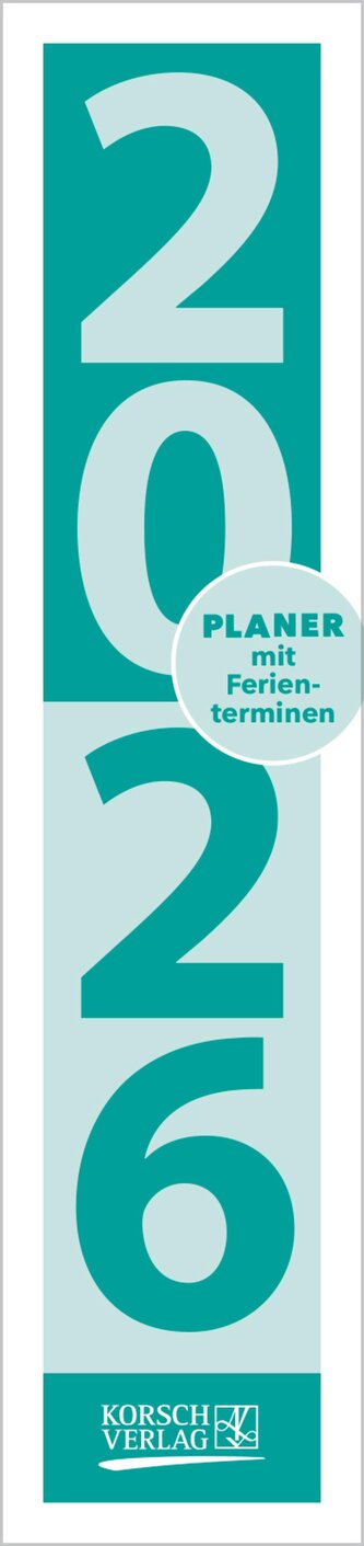 Streifenplaner Compact Türkis 2026