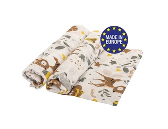 Bomimi Osuška TETRA Premium 140 g/m2, 2ks, 80x100, lesní zvířátka