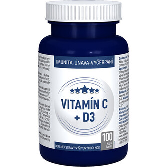 Clinical Vitamín C + D3 100 kapslí