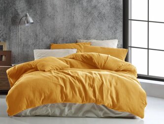 Mušelínové povlečení 140x200, 70x90cm žluté