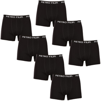 7PACK pánské boxerky Pietro Filipi černé (7PBC2) 4XL