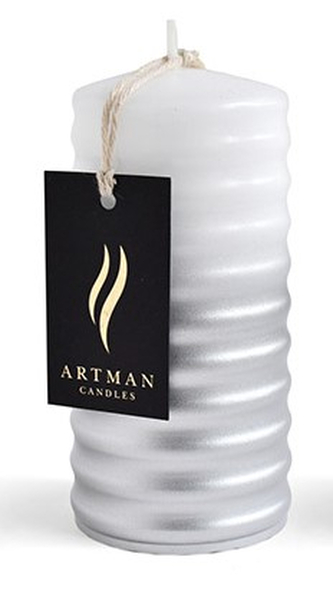 Świeca KLER Walec średni 7xh14cm biała parafinowa