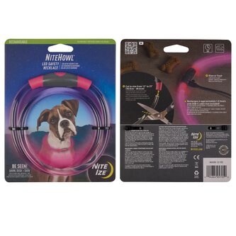 Nabíjecí LED bezpečnostní obojek Nite Ize NiteHowl® Rechargeable LED Safety Necklace Tie Dye Pink Nabíjecí LED bezpečnostní obojek Nite Ize NiteHowl® Rechargeable LED Safety Necklace Tie Dye Pink