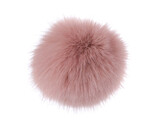 Kožešinová bambule s poutkem Ø12 a 14 cm - 6 ks - 2 (Ø12 cm) pudrová
