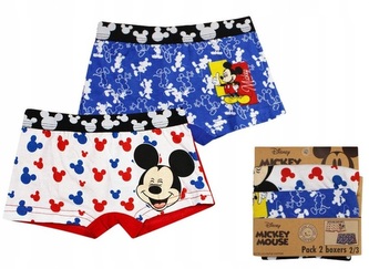 Chlapecké boxerky MICKEY 2pack bio bavlna, modrobílá, velikost: 92/98