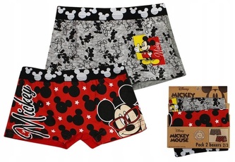 Chlapecké boxerky MICKEY 2pack bio bavlna, červenošedá, velikost: 104/110