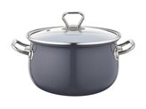 SMALTOVANÝ HRNEC BLISS 20CM 3,8L TMAVĚ ŠEDÝ