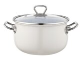 SMALTOVANÝ HRNEC BLISS 22CM 4,8L KRÉMOVÝ