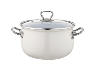 SMALTOVANÝ HRNEC BLISS 16CM 2,1L KRÉMOVÝ