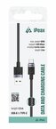 iPEAX textilní kabel USB-A / USB-C 1,5M, USB 2.0 černý