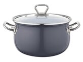SMALTOVANÝ HRNEC BLISS 22CM 4,8L TMAVĚ ŠEDÝ