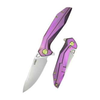 Kubey KB235D Nova vreckový outdoorový nôž 9,3 cm, fialová, titán