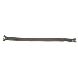 Náhradní zip s dvěma jezdci 90 cm - olivový