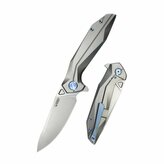 Kubey KB235F Nova vreckový outdoorový nôž 9,3 cm, šedá, titán