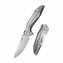 Kubey KB235F Nova vreckový outdoorový nôž 9,3 cm, šedá, titán