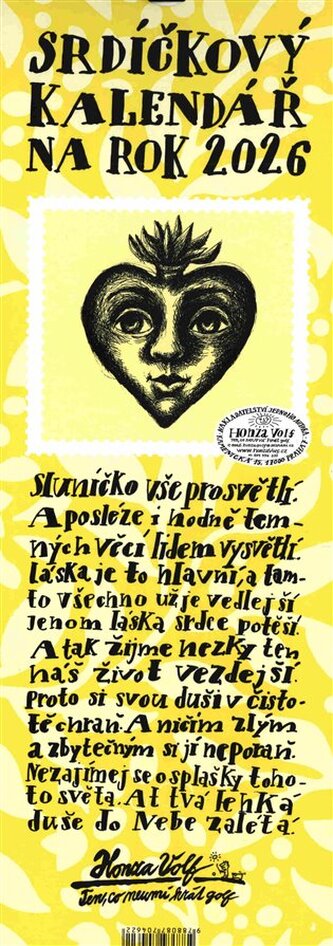 Srdíčkový kalendář na rok 2026