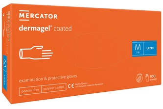 Latexové rukavice Mercator dermagel coated 100 ks Velikost: XS