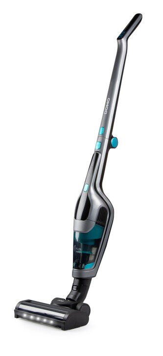 Tyčový aku vysavač 2v1 - 21,6 V Li-ion - DOMO DO249SV, Baterie: 21,6 V Li-Ion, Příkon: 130 W, Výdrží baterie: 55 min, HEPA filtr