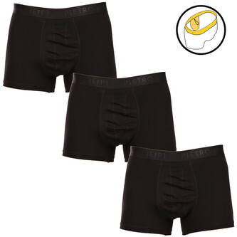 3PACK pánské boxerky Pietro Filipi balls holder černé (3PBHC1) XL
