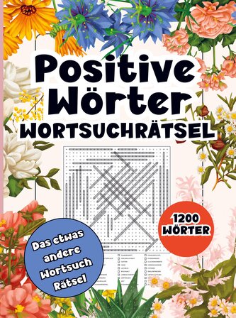 Wortsuchrätsel Positive Wörter- 1200 Wörter, A4