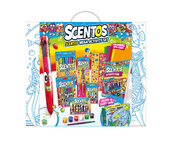 SCENTOS ST 20489 Pachnący zestaw - walizka do pokolorowania niebieska