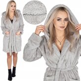 Dámský župan S/M SPRINGOS LUNA světle šedý