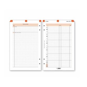 Formulář ADK Týdenní plán, A6 pravý, 53 listů