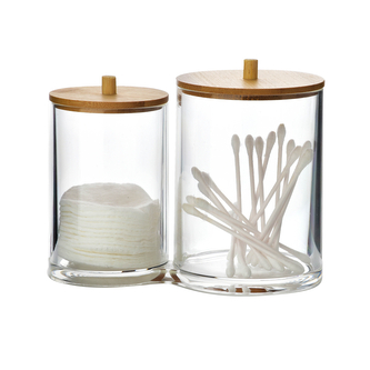 BEA Pojemnik na waciki podwójny 9x9xh12/7x7xh11cm