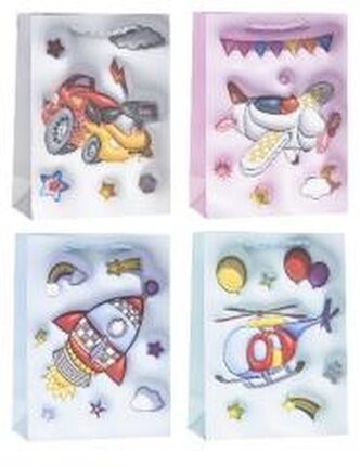 Torebka ozdobna 26x32x10cm dziecięce mix ROZETTE