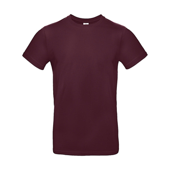 Triko pánské B&C E190 T-Shirt - vínové, XXL