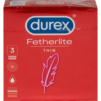 Durex kondomy Fetherlite - Thin 3 ks