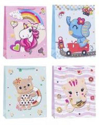 Torebka ozdobna 26x32x10cm dziecięce mix ROZETTE