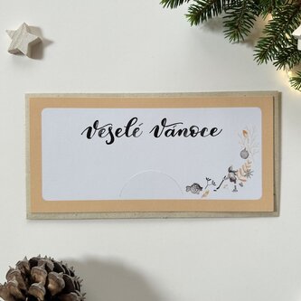 Be Nice EKO obálka na peníze Veselé Vánoce