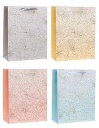 Torebka ozdobna 26x23x12cm hot-stamp mix ROZETTE