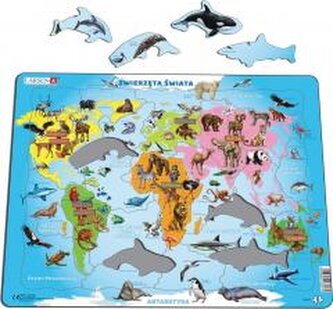 Układanka Zwierzęta świata Maxi