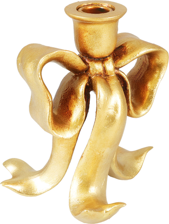 ŚWIECZNIK KOKARDA ZŁOTA 17CM