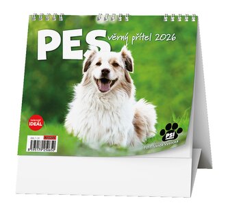 Stolní kalendář 2026 - IDEÁL - Pes - věrný přítel /s psími jmény/ Stolní kalendář 2026 - IDEÁL - Pes - věrný přítel /s psími jmény/