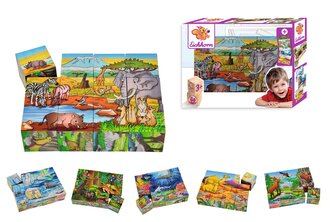 Dřevěné obrázkové kostky