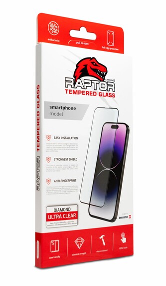 SWISSTEN RAPTOR DIAMOND ULTRA CLEAR 3D TEMPEROVANÉ SKLO PRO XIAOMI REDMI NOTE 14 PRO 5G ČERNÉ
