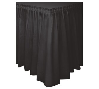 Plastová stolová sukně černá – 74 × 426 cm