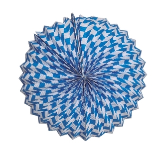 Kulatý lampion Oktoberfest – modro-bílý 25 cm