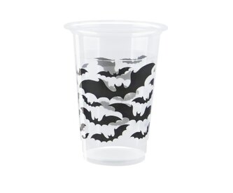 Plastové kelímky s netopýry – Halloween – 8 ks