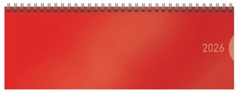 Tischquerkalender Classic Colourlux rot 2026