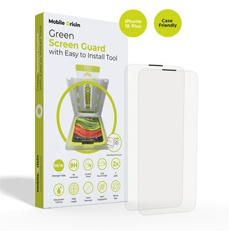 Mobile Origin Screen Guard with easy applicator, 2 pack - iPhone 16 Plus