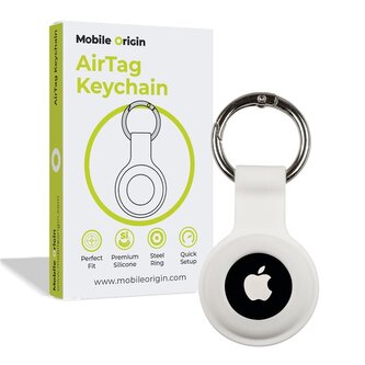 Mobile Origin AirTag KeyChain, white