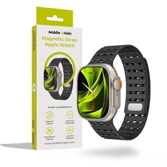 Mobile Origin Magnetic Strap, black - AW Ultra 2/1 (49mm) 9/8/7 (45mm)/6/SE/5/4 (44mm)/3/2/1 (42mm)
