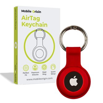 Mobile Origin AirTag KeyChain, red