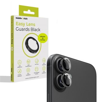 Mobile Origin Easy Lens guards, black - iPhone 16 / 16 Plus